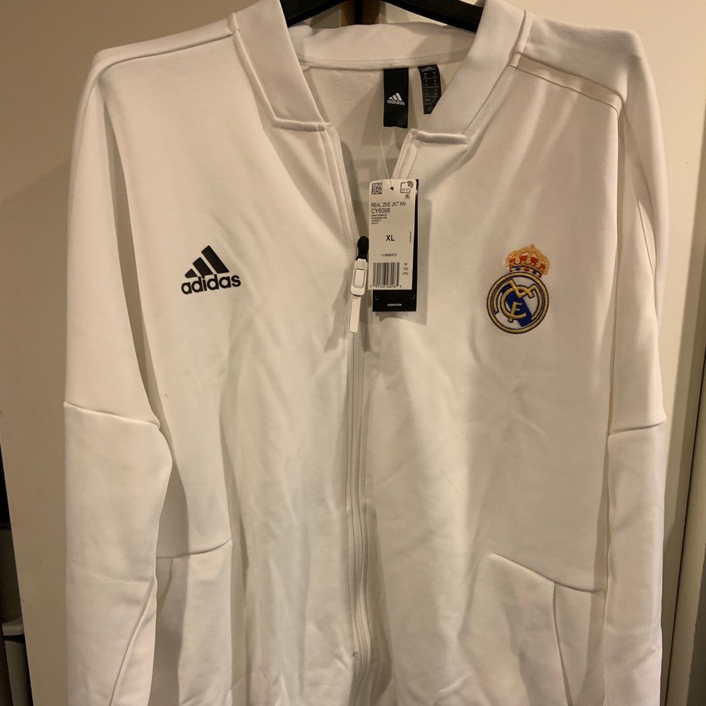 Adidas Real Madrid 2018-19  ZNE Jacket - in White